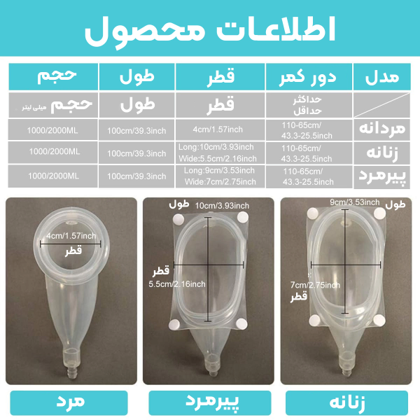  کیسه جمع آوری ادرار (کالکتور ادرار) سیلیکونی
