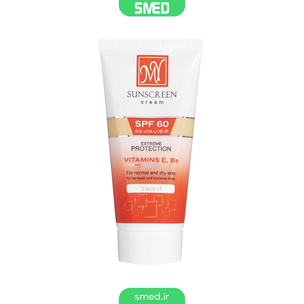 کرم ضد آفتاب رنگی SPF60 مناسب پوست نرمال و خشک مای (My)