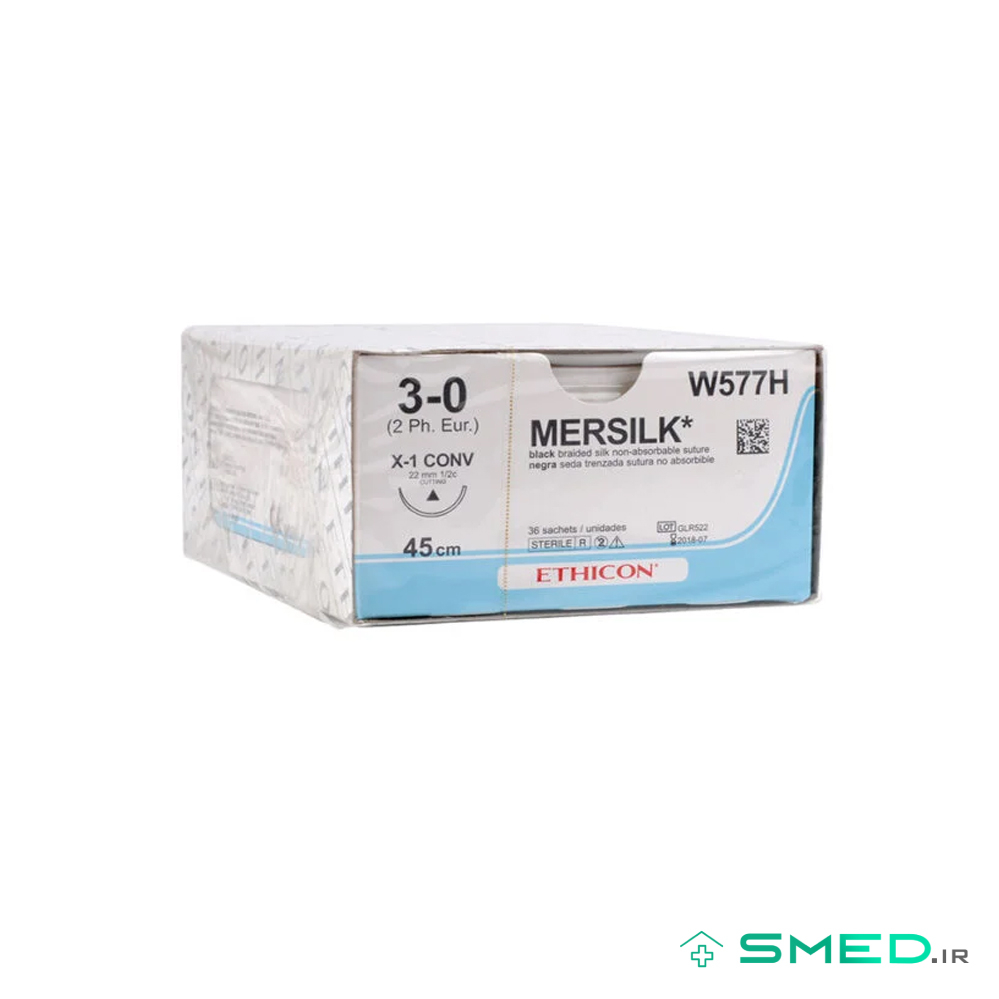 نخ بخیه مرسیلک اتیکون (Ethicon Mersilk Suture)