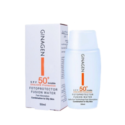 کرم ضد آفتاب بی رنگ پوست چرب SPF50 ژیناژن (Ginagen)